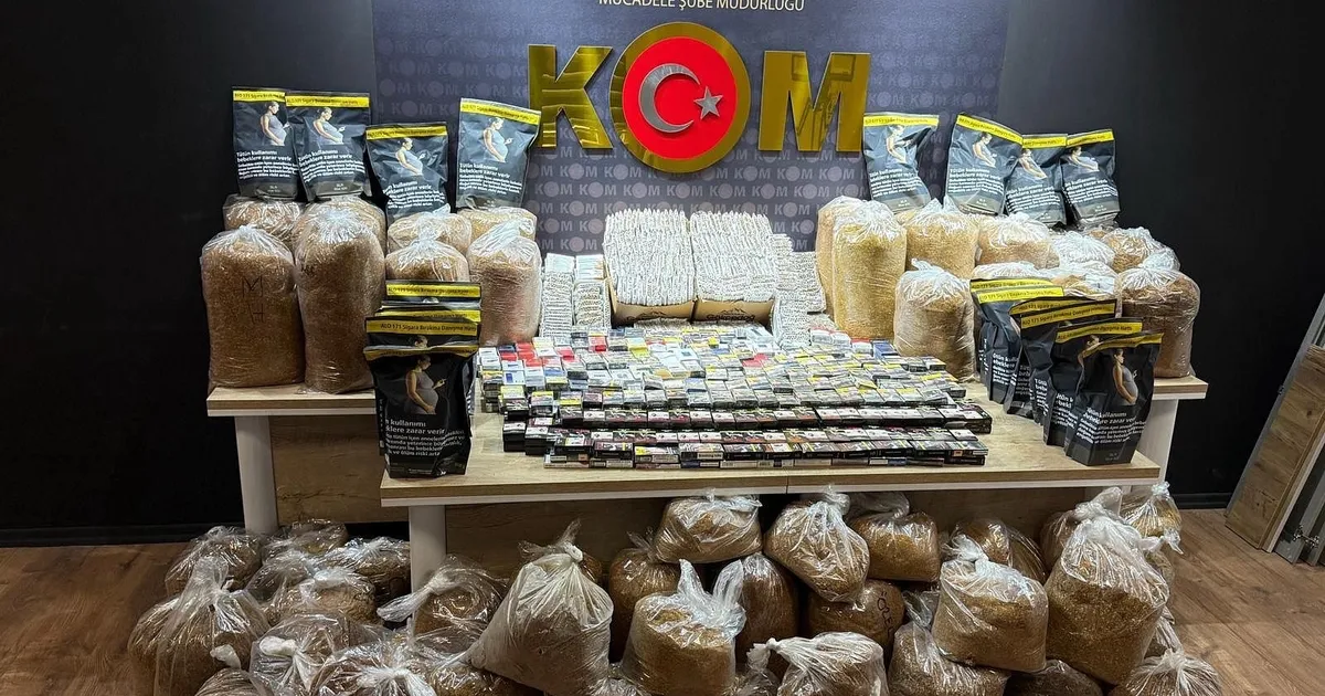 Kahramanmaraş’ta kaçakçılık operasyonu: 1.400 paket sigara ve 280 kilo tütün ele geçirildi