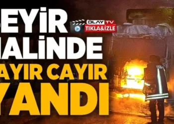 BİLECİK’TE SEYİR HALİNDEKİ TIR BİR ANDA ALEV ALDI